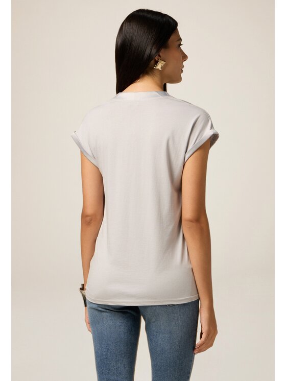 Oltre Oltre T-Shirt G268J104217N003 Szary Regular Fit