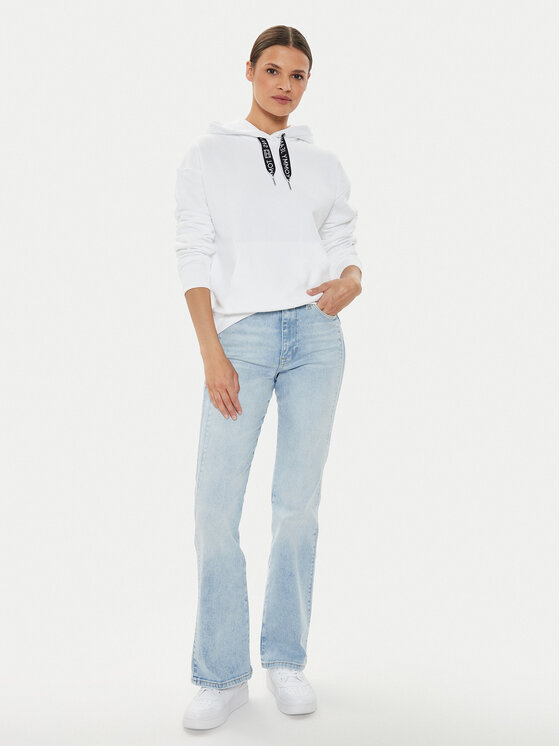 Tommy Jeans Tommy Jeans Bluza Logo Drawcord DW0DW17794 Biały Boxy Fit