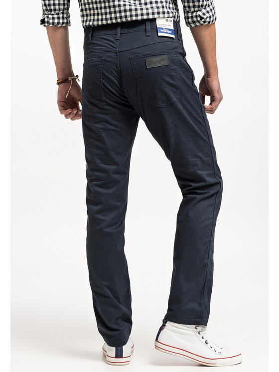 Wrangler Wrangler Spodnie materiałowe GREENSBORO Niebieski Straight Fit