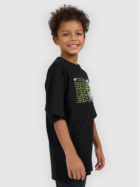 4F 4F T-Shirt THE GYM POWER Czarny Loose Fit