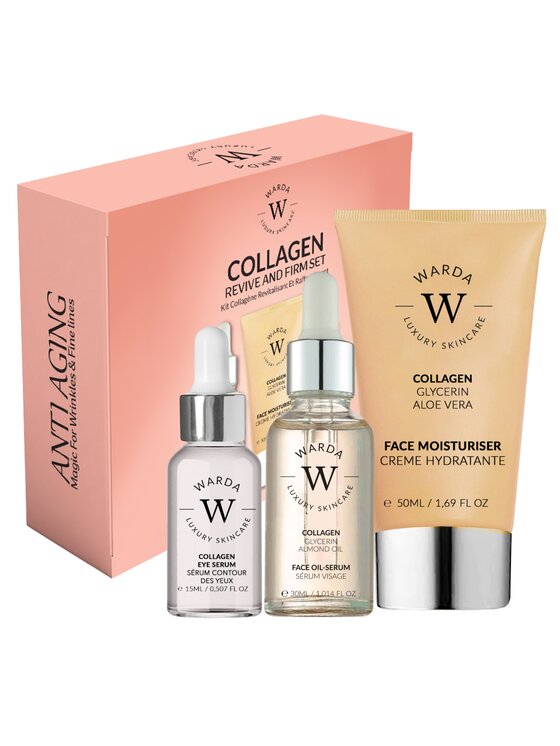 Warda Skincare Warda Skincare COLLAGENSKIN SERUM 30ml + KREM NAWILŻAJĄCY 50ml + SERUM POD OCZY 15ml Serum