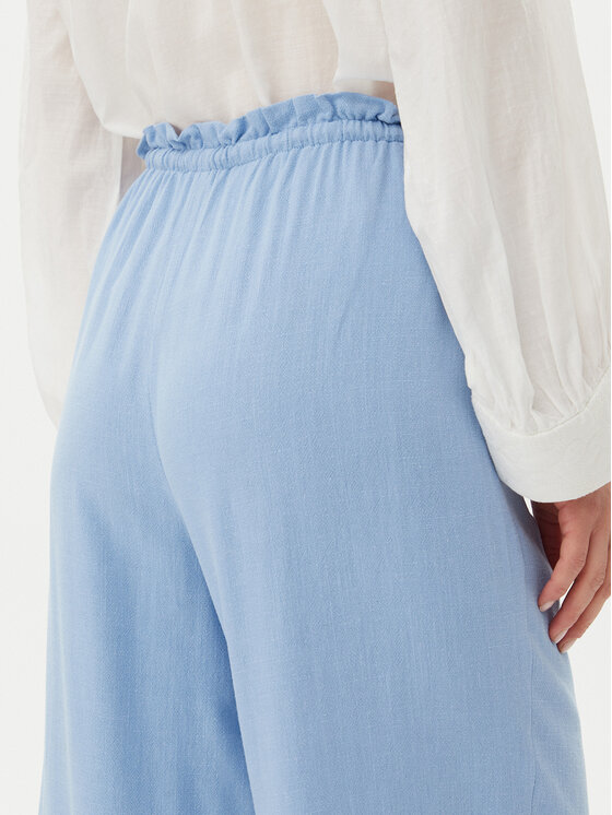 ONLY ONLY Bavlnené nohavice Solvi 15338672 Modrá Cropped Fit