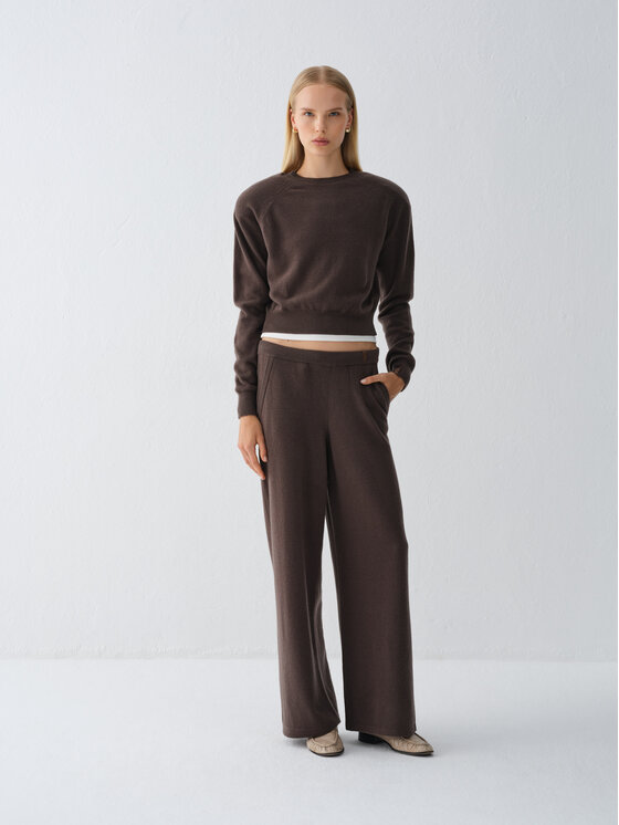La Mania La Mania Pantaloni da tuta CLAUS Marrone scuro Basic Fit