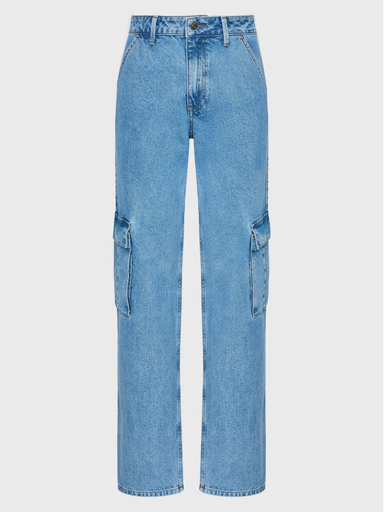 Simple Simple Džinsi SPDJ503-01 Zils Relaxed Fit