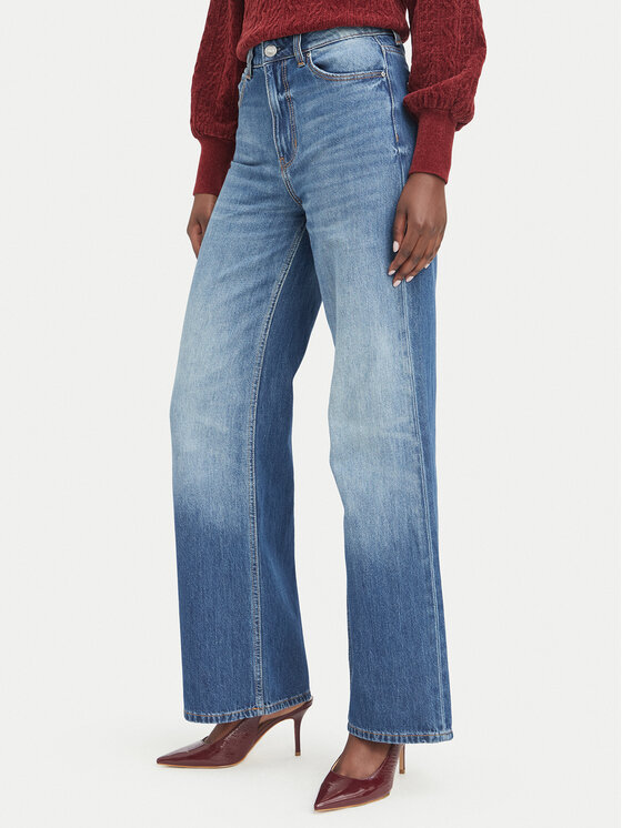 Guess Guess Jeansy W6YA1A D1339 Niebieski Wide Leg