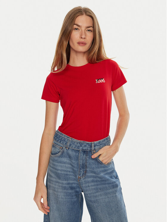 Guess Guess T-Shirt W4BI57 J1314 Červená Slim Fit