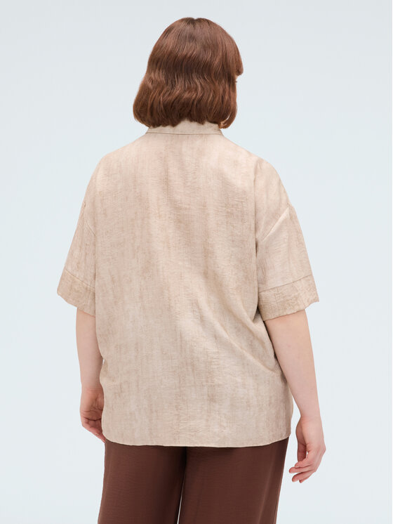 Fiorella Rubino Fiorella Rubino Koszula 5020L000187N002 Kremowy Boxy Fit