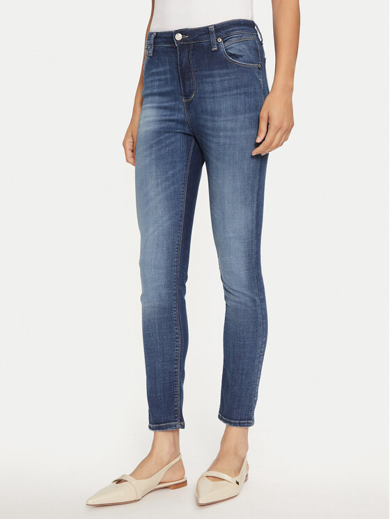 Please Please Τζιν P0SAYR7W6F Σκούρο μπλε Skinny Fit