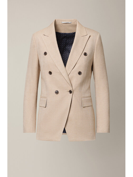 Lancerto Lancerto Marynarka Stradella MA131126000035 Beżowy Regular Fit