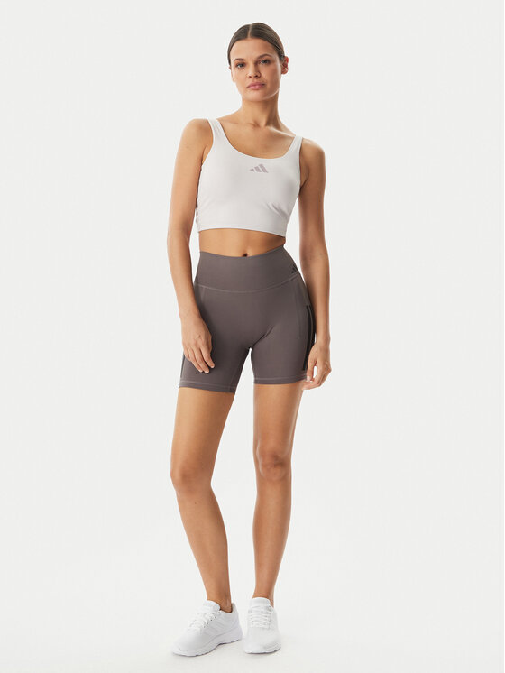 adidas adidas Спортивні шорти Optime Workout 3-Stripes JZ1099 Сірий Slim Fit