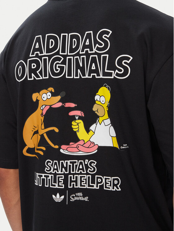 adidas adidas T-Shirt Little Santas Helper Graphic LG5061 Černá Regular Fit