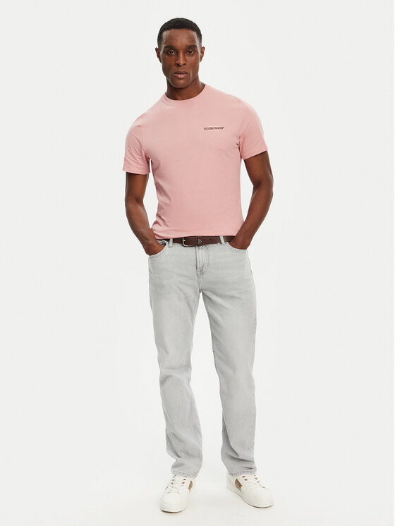 Guess Jeans Guess Jeans Marškinėliai M4YI55 K8HM0 Rožinė Regular Fit