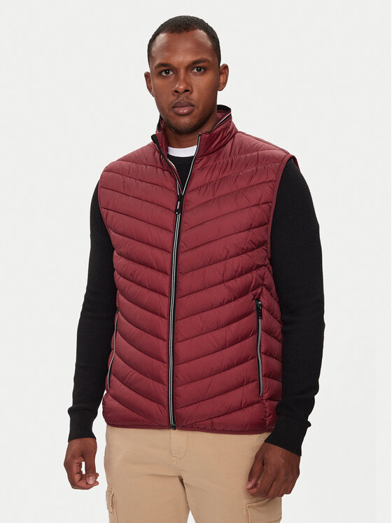 Tom Tailor Gilet 1041310 Rosso Regular Fit Modivo