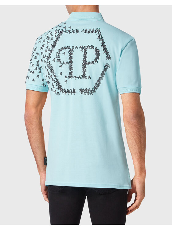 PHILIPP PLEIN PHILIPP PLEIN Polokošile 127 Světle modrá Slim Fit