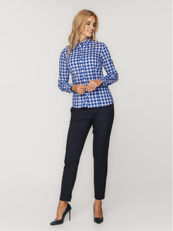Willsoor Willsoor Koszula 61222 Niebieski Slim Fit