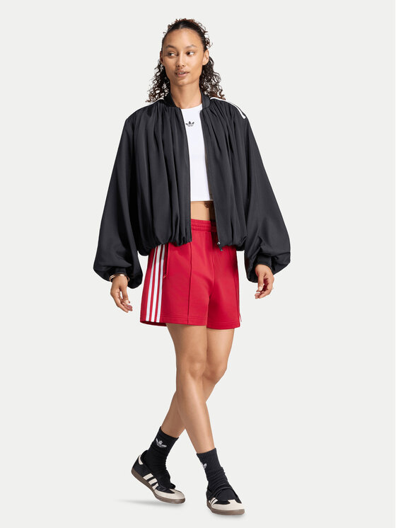 adidas adidas Bluza Satin Pleated Track Top LG4081 Czarny Relaxed Fit