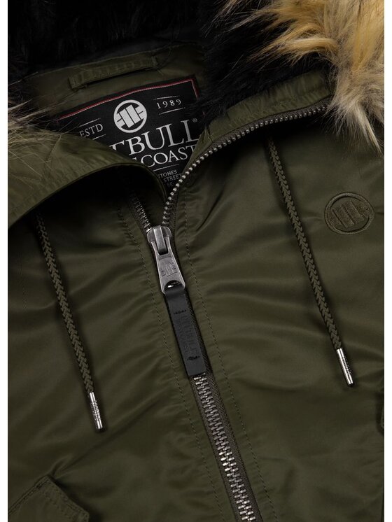 PITBULL PITBULL Kurtka zimowa Harvest Zielony Regular Fit
