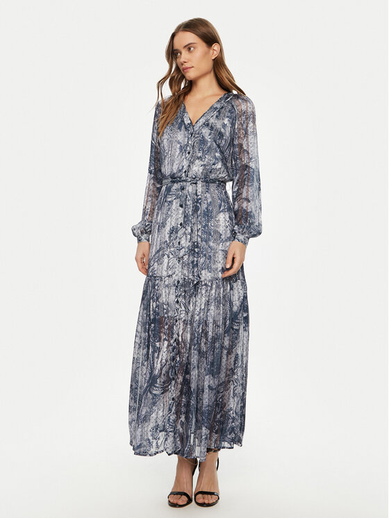Guess Guess Vsakodnevna obleka W5RK77 WGWV2 Mornarsko modra Regular Fit