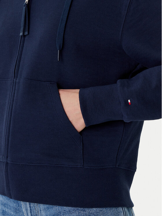 Tommy Hilfiger Tommy Hilfiger Bluza Script WW0WW45742 Granatowy Regular Fit
