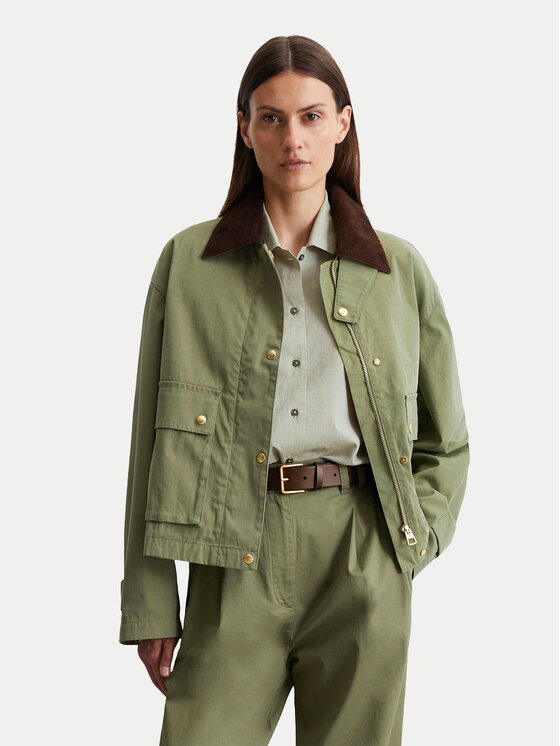 Marc O'Polo Marc O'Polo Риза-яке 506 0080 70301 Зелен Regular Fit