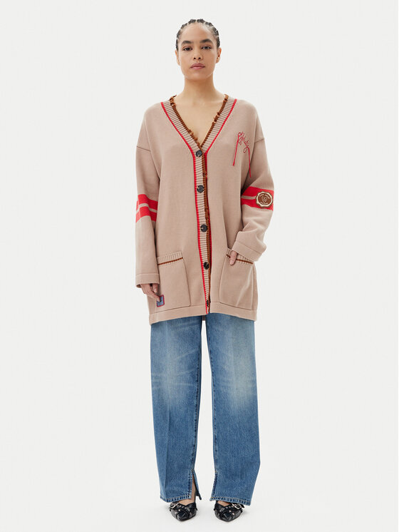 PINKO PINKO Kardigan Borghese 104620 Brązowy Relaxed Fit