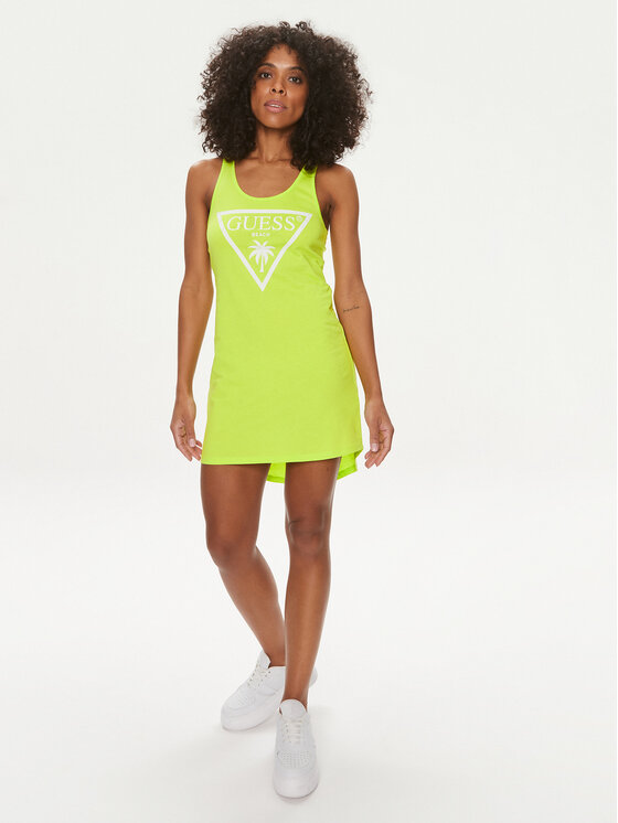 Guess Guess Rochie de vară E3GP03 JA914 Verde Regular Fit