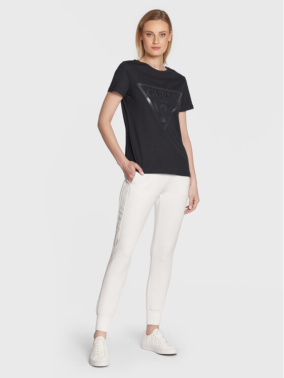 Guess Guess Tričko Adele V2YI07 K8HM0 Čierna Regular Fit