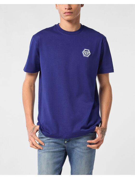 PHILIPP PLEIN PHILIPP PLEIN T-Shirt 24617 Niebieski jasny Regular Fit