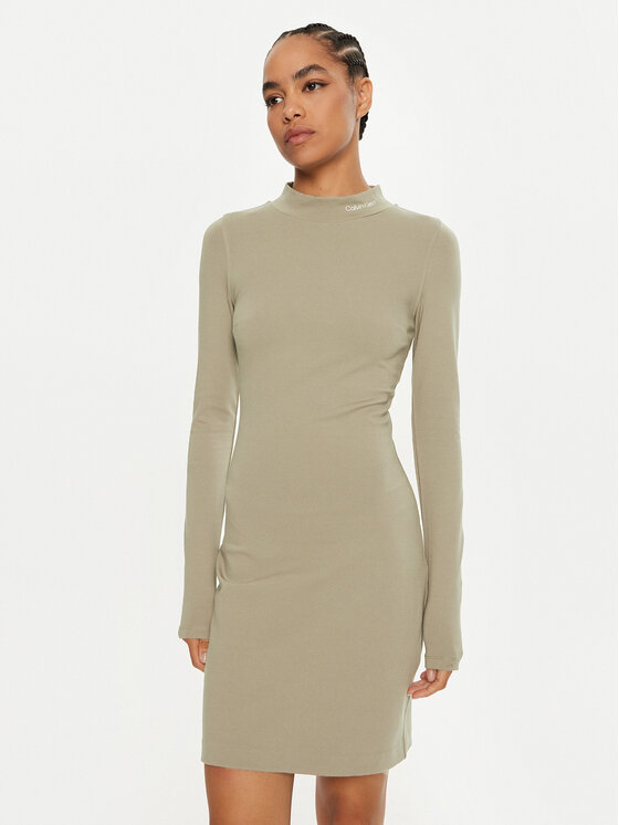 Calvin Klein Jeans Calvin Klein Jeans Rochie de zi J20J225395 Verde Regular Fit