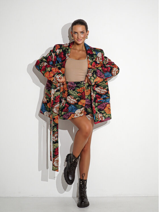 LilaLou LilaLou Spódnica mini Numer Czarny Regular Fit
