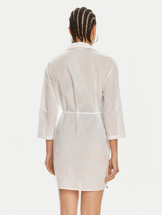 KARL LAGERFELD KARL LAGERFELD Strandkleid 240W2205 Weiß Regular Fit