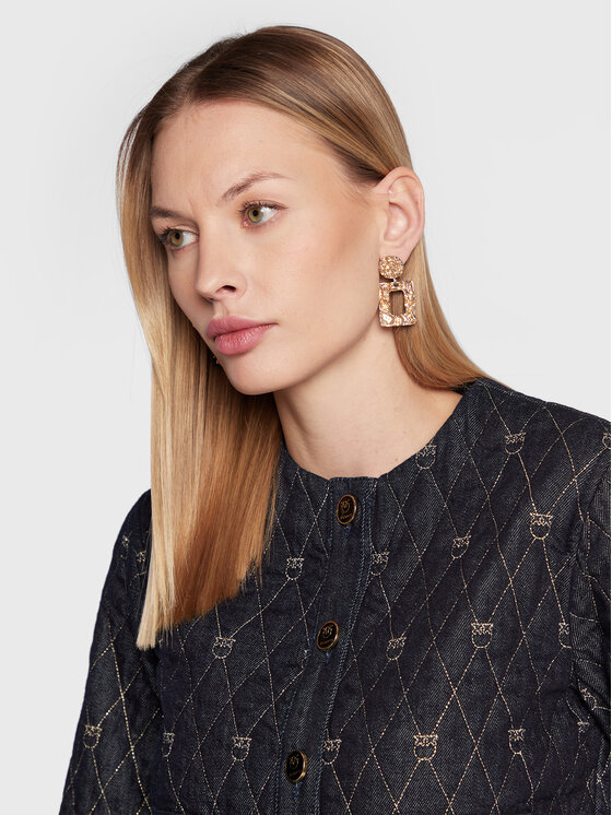 PINKO Pinko Džinsinė striukė Inspirata 1 1J1115 A0A4 Tamsiai mėlyna Boxy Fit