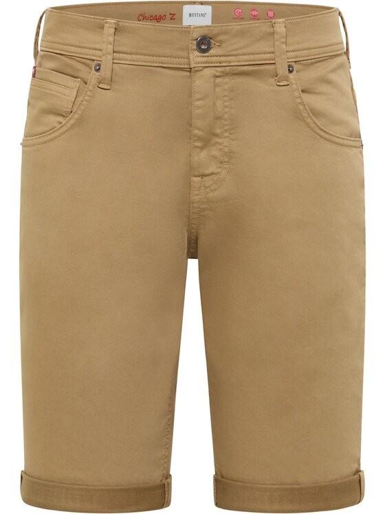 Mustang Mustang Pantaloncini di tessuto Style Chicago Shorts Z Beige Slim Fit