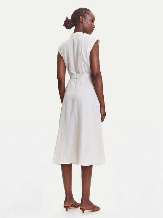 Marella Marella Vestito chemisier Rodesia 2515221262 Écru Regular Fit