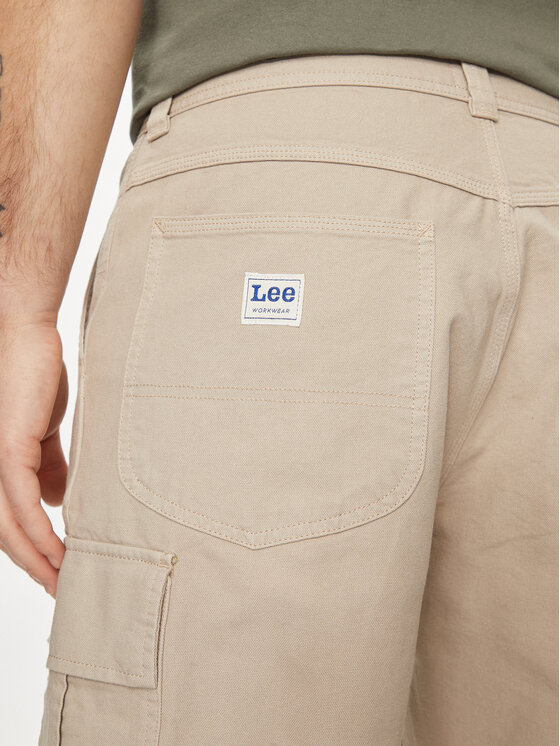Lee Lee Szorty materiałowe Cargo 112349316 Beżowy Loose Fit