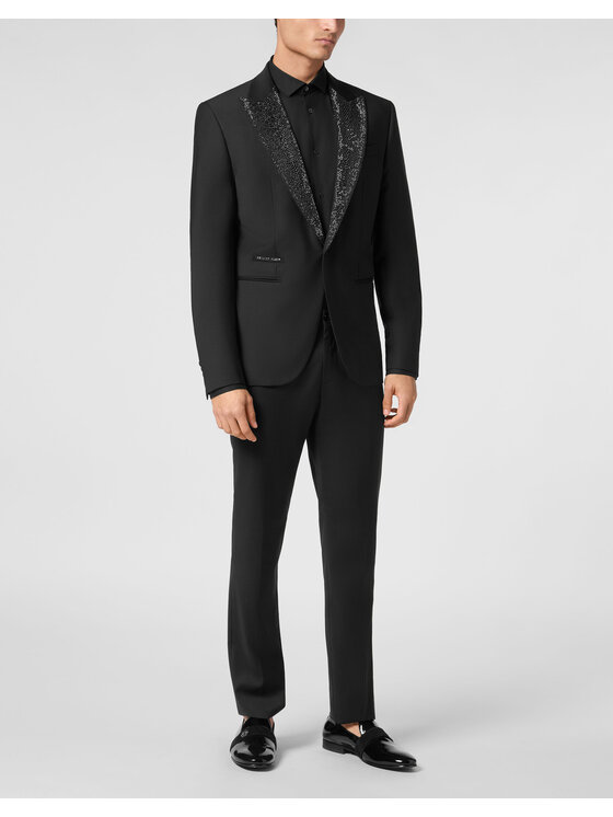 PHILIPP PLEIN PHILIPP PLEIN Marynarka 23083 Czarny Regular Fit