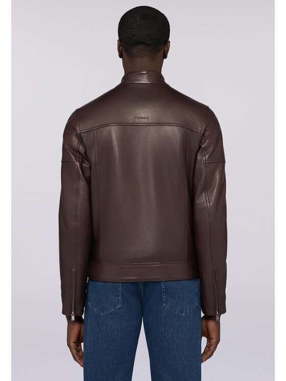 Trussardi Trussardi Kurtka skórzana R301M000004N023 Brązowy Regular Fit