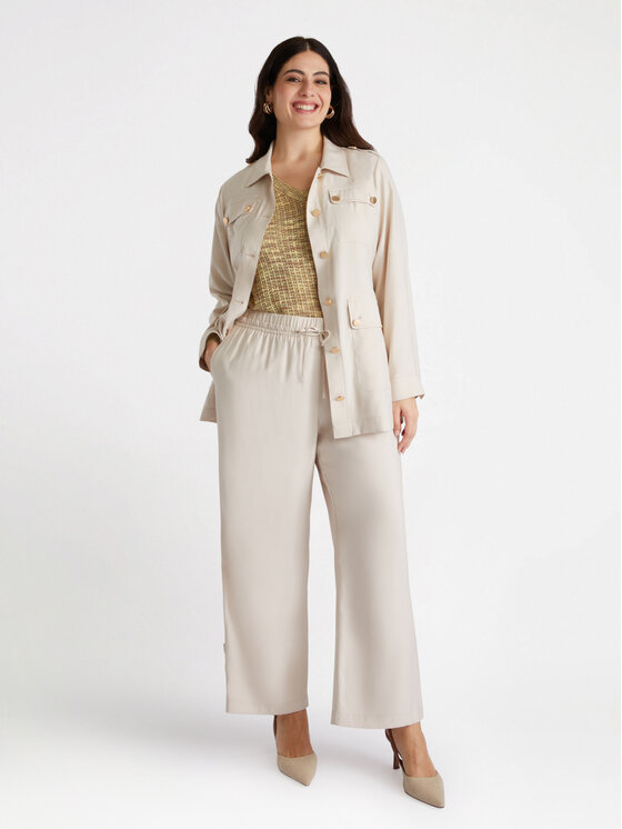 Fiorella Rubino Fiorella Rubino Pantaloni di tessuto P112T004801N002 Écru Regular Fit