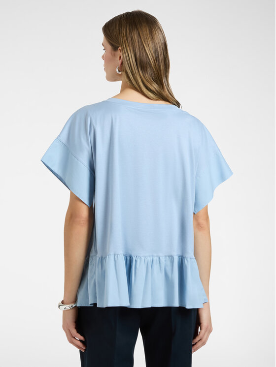 Elena Mirò Elena Mirò T-Shirt G068E000319N0A4 Turkusowy Regular Fit