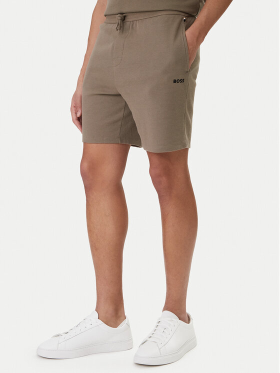 BOSS Športové kraťasy Waffle 50535884 Hnedá Regular Fit