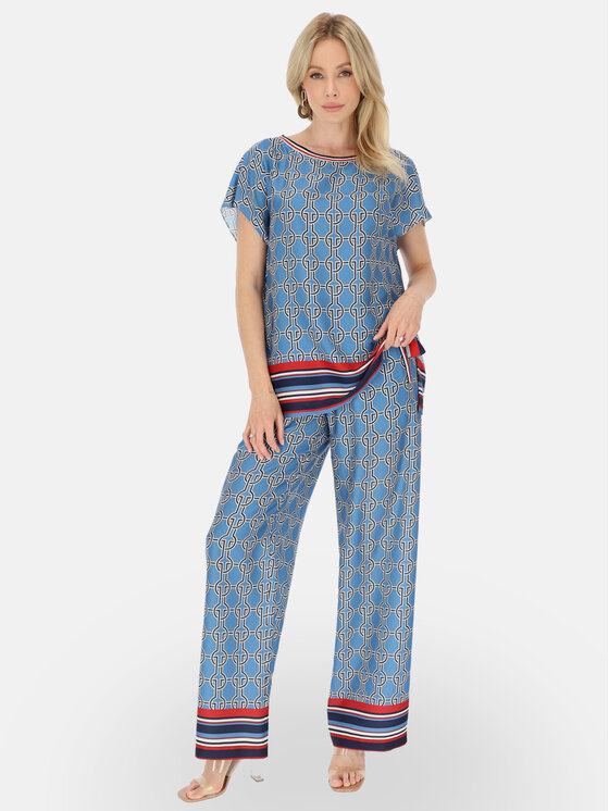 Potis & Verso Potis & Verso Bluzka Bagi Niebieski Regular Fit