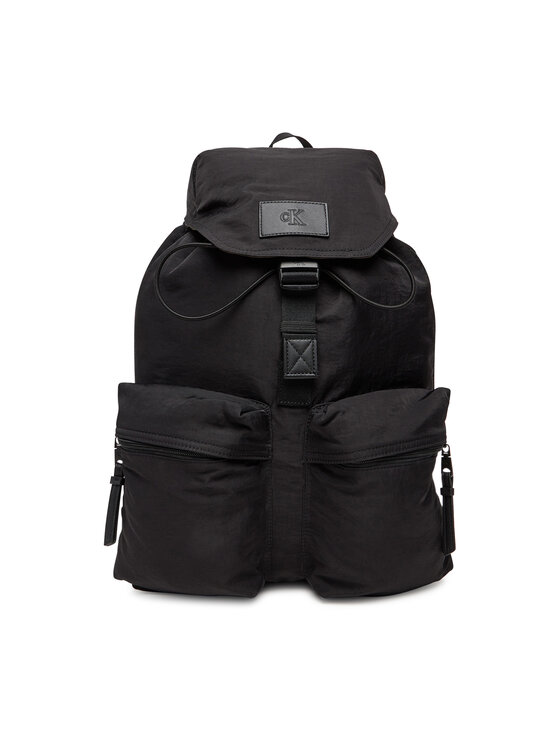 Calvin Klein Jeans Ruksak Metro Nylon Flap Bp 43 Ny LV04G3085G Čierna