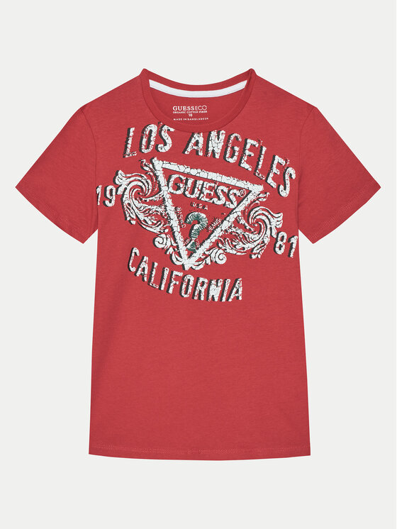 Guess T-krekls L5RI00 K8HM4 Sarkans Regular Fit