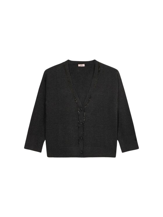 Oltre Oltre Cardigan M292J005026N023 Grigio Slim Fit