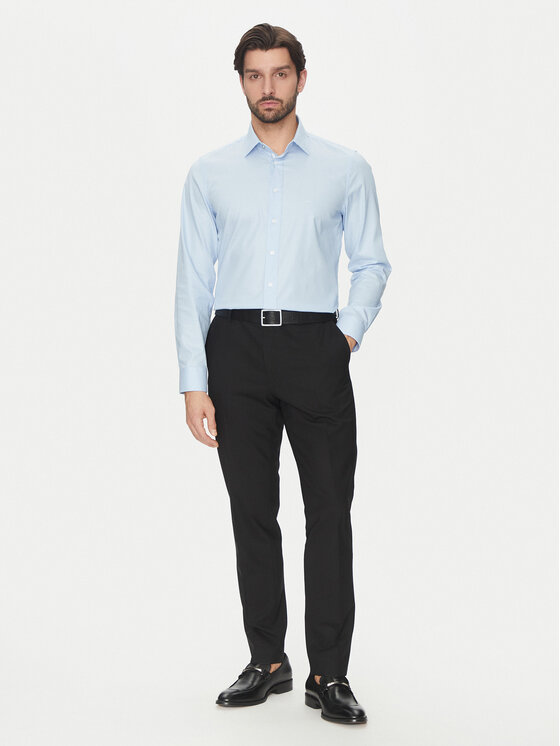 Michael Kors Michael Kors Košile MK0DS01501 Světle modrá Slim Fit