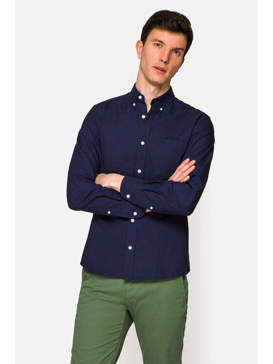 Lancerto Lancerto Koszula Louise KO073121000012 Granatowy Slim Fit