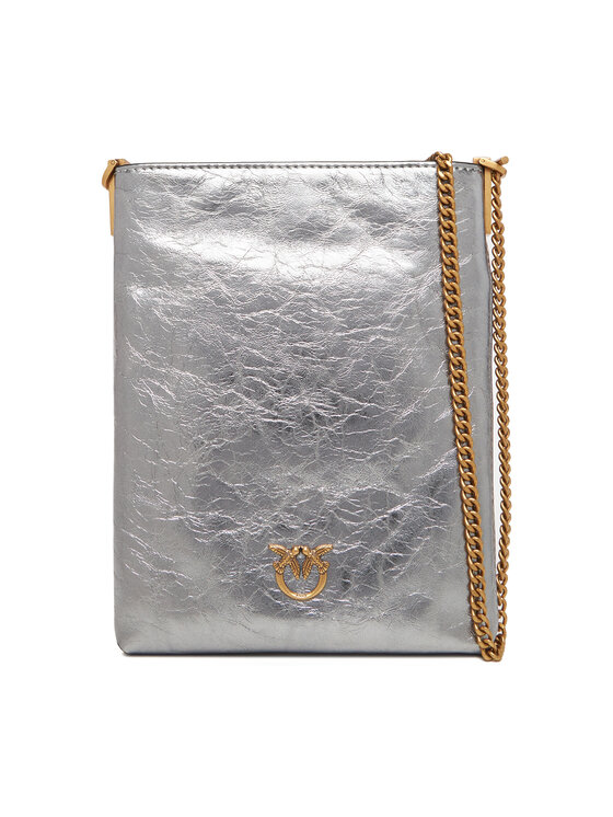 PINKO Geantă Flat Satchel AI 25-26 PCPL 105352 A2OT Argintiu