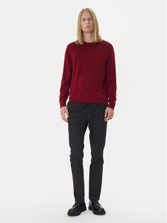 Calvin Klein Calvin Klein Sweter LV04LB305G Czerwony Regular Fit
