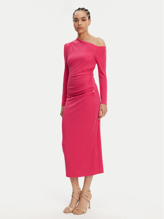 Rinascimento Rinascimento Sukienka koktajlowa CFC0122524003 Różowy Slim Fit