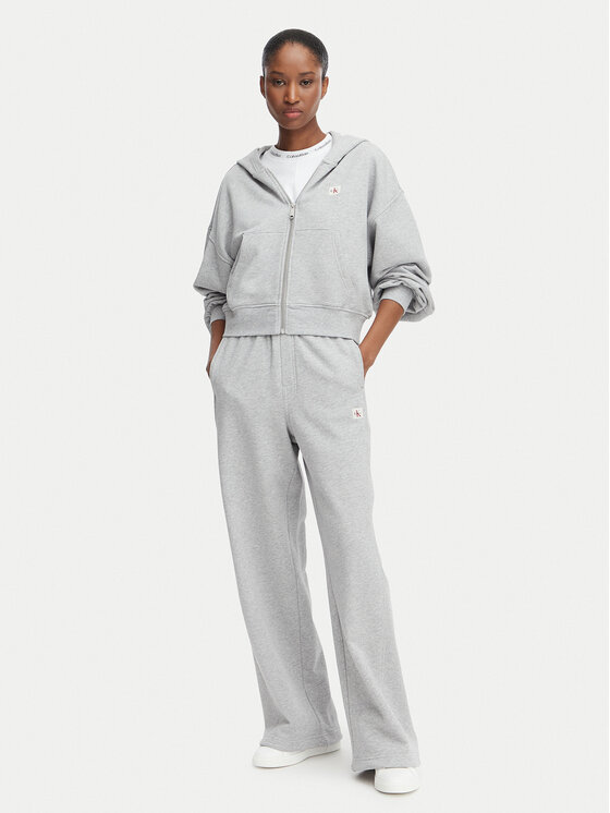 Calvin Klein Calvin Klein Džemperis ar kapuci LV047C216G Pelēks Regular Fit